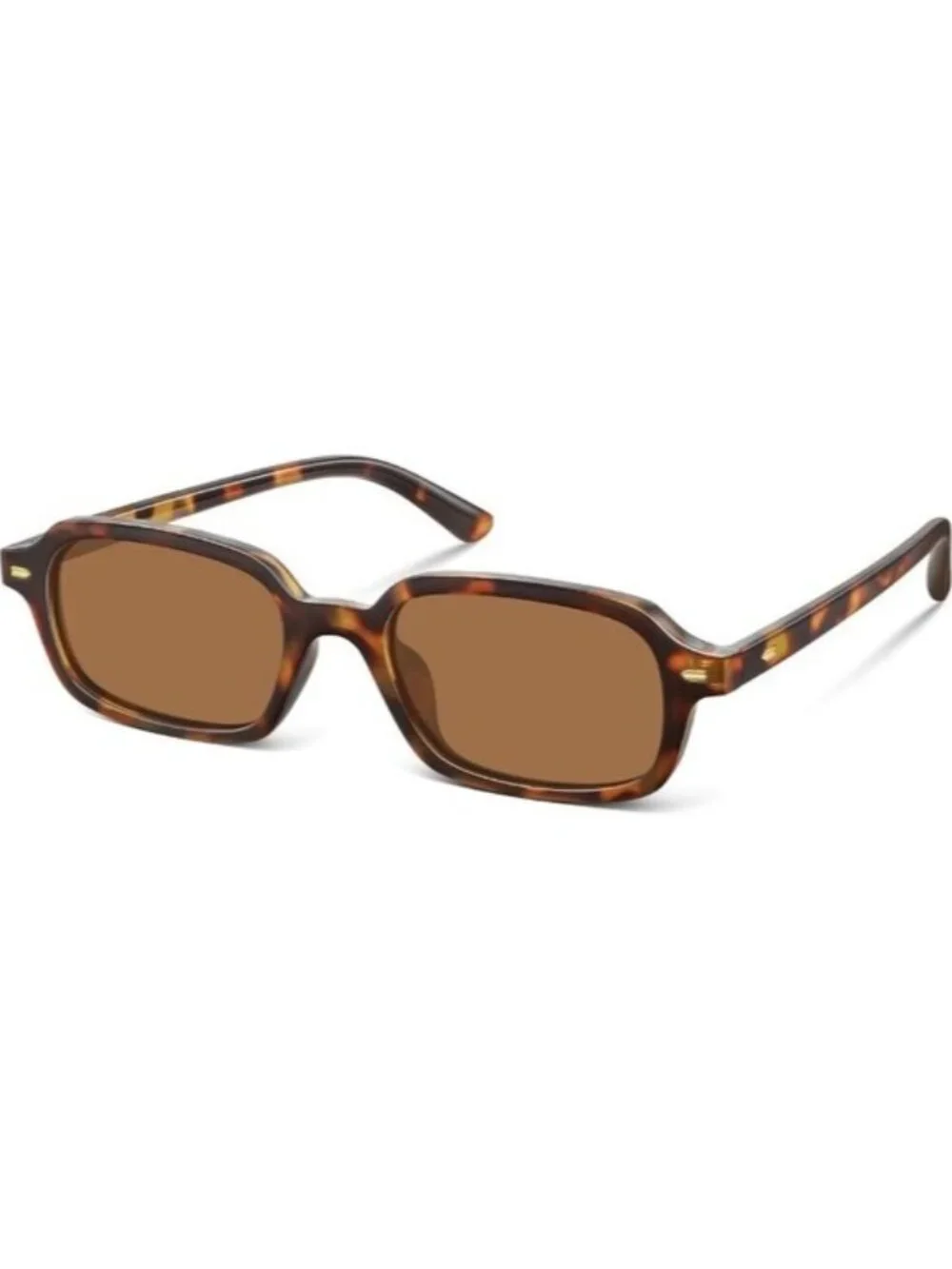 Polarized Rectangle Sunglasses Vintage Small Square Retro Frame UV400 Protection